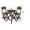 Набор уличной складной мебели JAZZ Set (2 стула, стол), коричневый