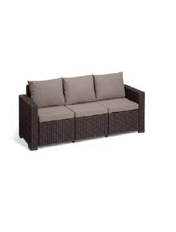 Диван трехместный CALIFORNIA, коричневый