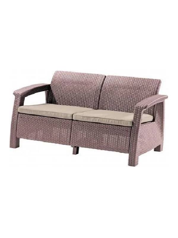 Скамья двухместная CORFU II LOVE SEAT, капучино