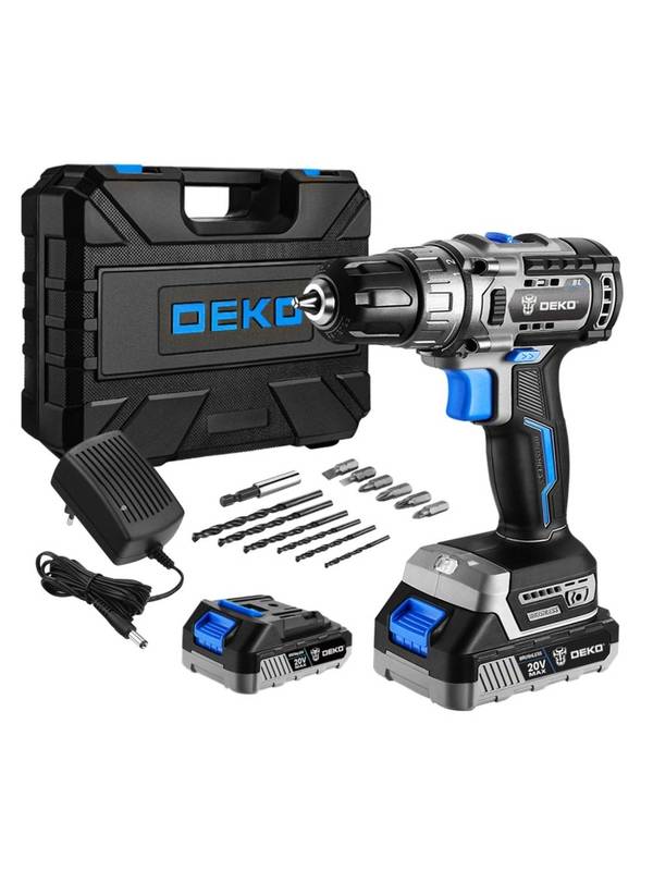 Дрель-шуруповерт аккумуляторная DEKO Sharker case