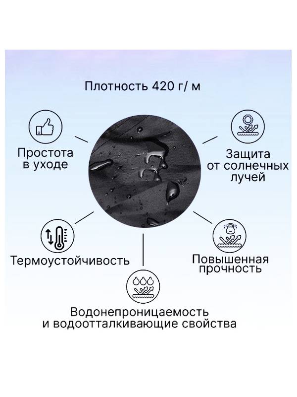 Чехол укрытие зимний для садовых качелей до 260 см