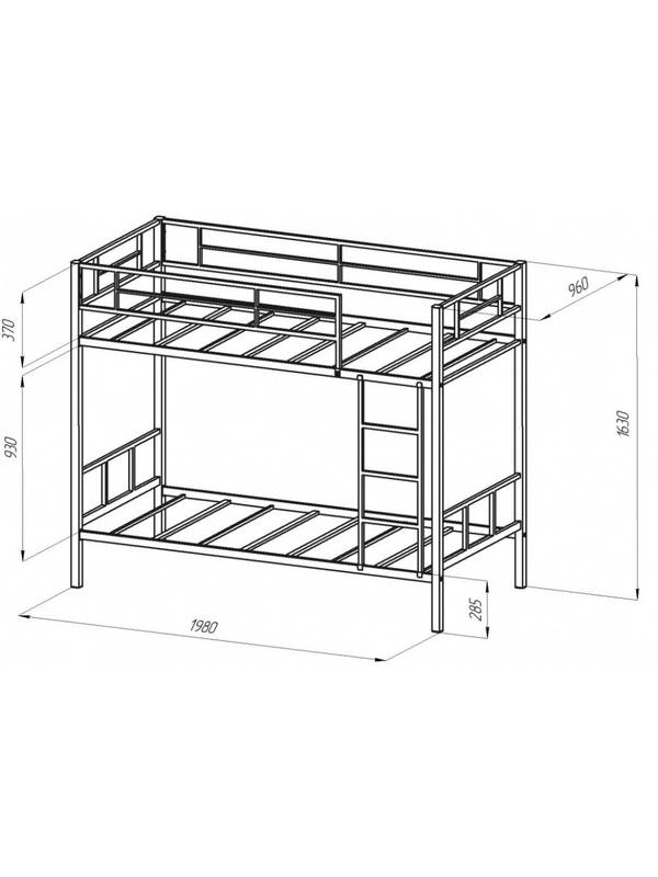 Кровать металлическая (двухъярусная ) Севилья